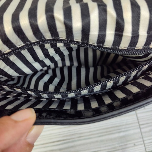 Kate Spade Small Black Leather Convertible Crossbody Handbag Purse Clutch - Picture 15 of 16